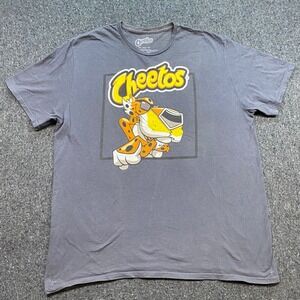 Cheetos Chester Cheetah TShirt Sz XXL Mens Gray Skater Retro Graphic Snack Food